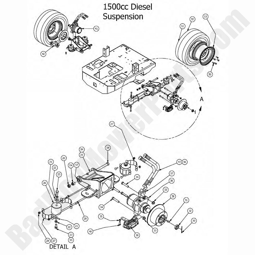 1580 - Bad Boy Mower Parts Lookup > 2017 > Diesel - 1500cc > Rear Suspension & Wheel Motors